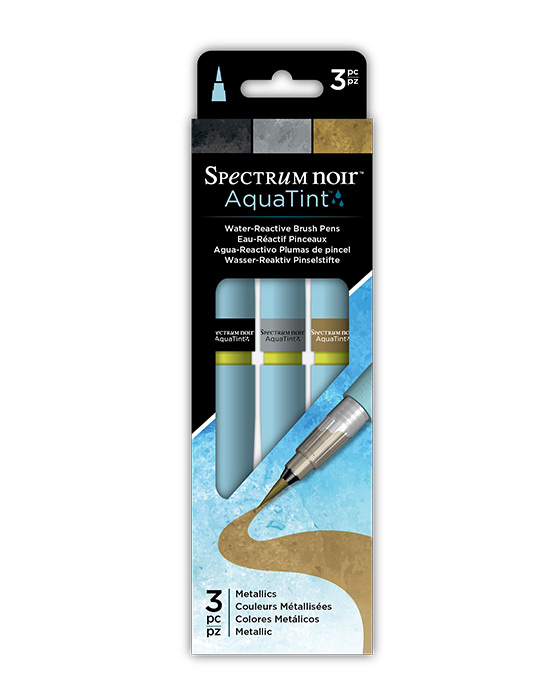 Spectrum Noir AquaTint Pens 3pc Set - METALLICS