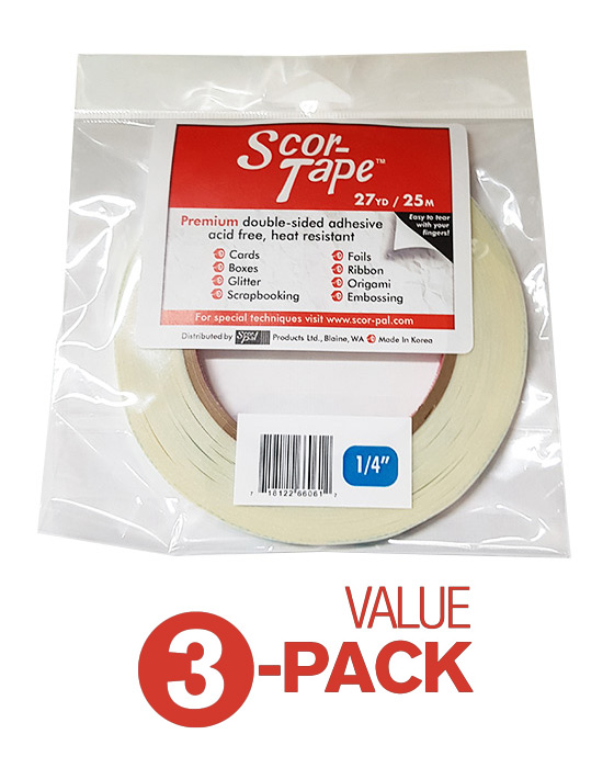 Scor-Tape 1/4" Wide (3 Pack) - Click Image to Close