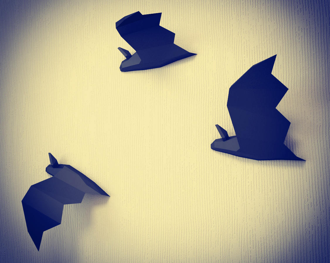 Bats on a Wall - Click Image to Close