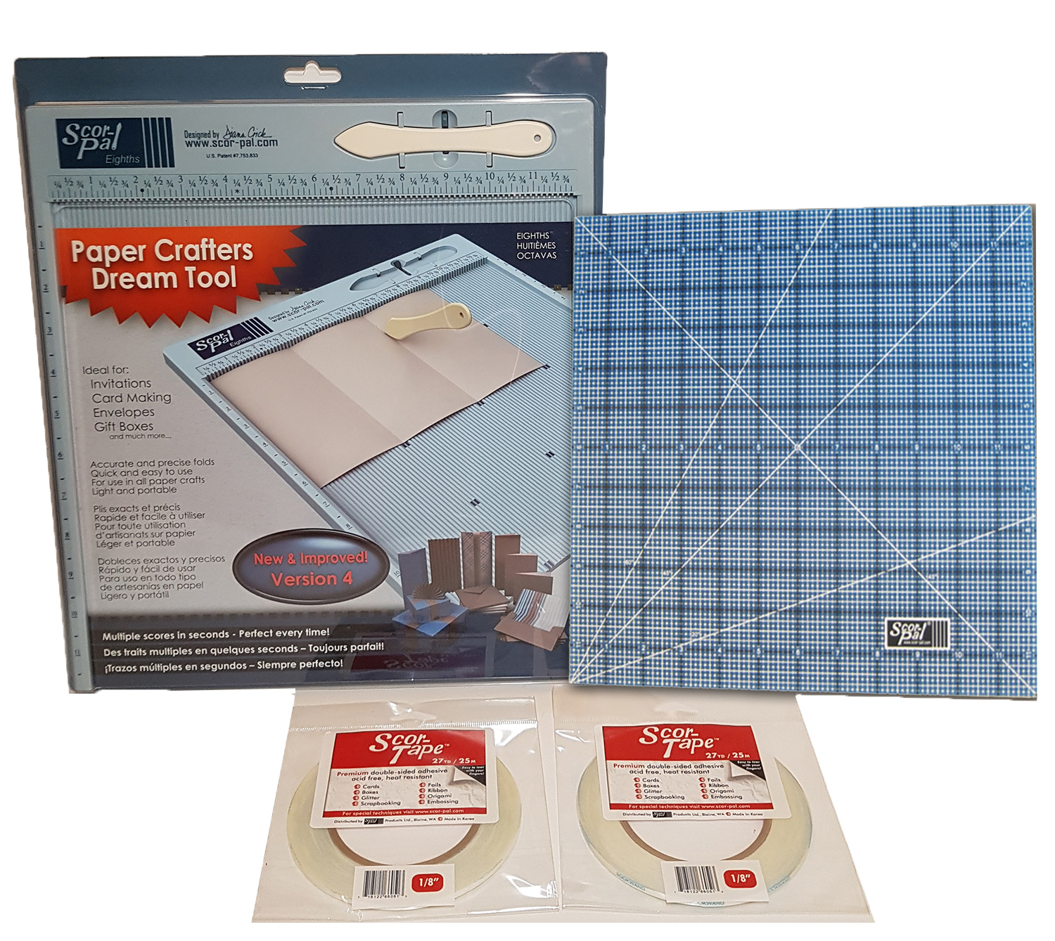 Scor-Pal 3D Papercraft Bundle : SCOR-PAL, Maker of Scor-Tape and Scor-Pal scoring  board for making cards, envelopes and over 150 free craft projects