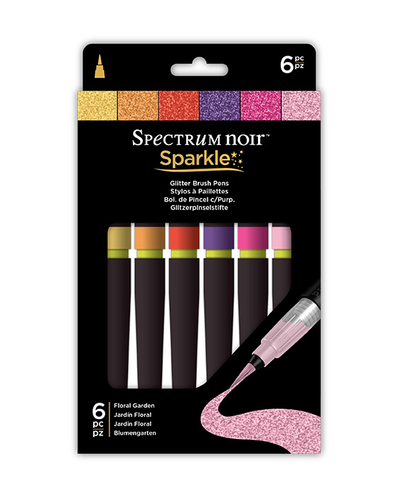 Spectrum Noir Sparkle Pens 6pc Set - FLORAL GARDEN - Click Image to Close