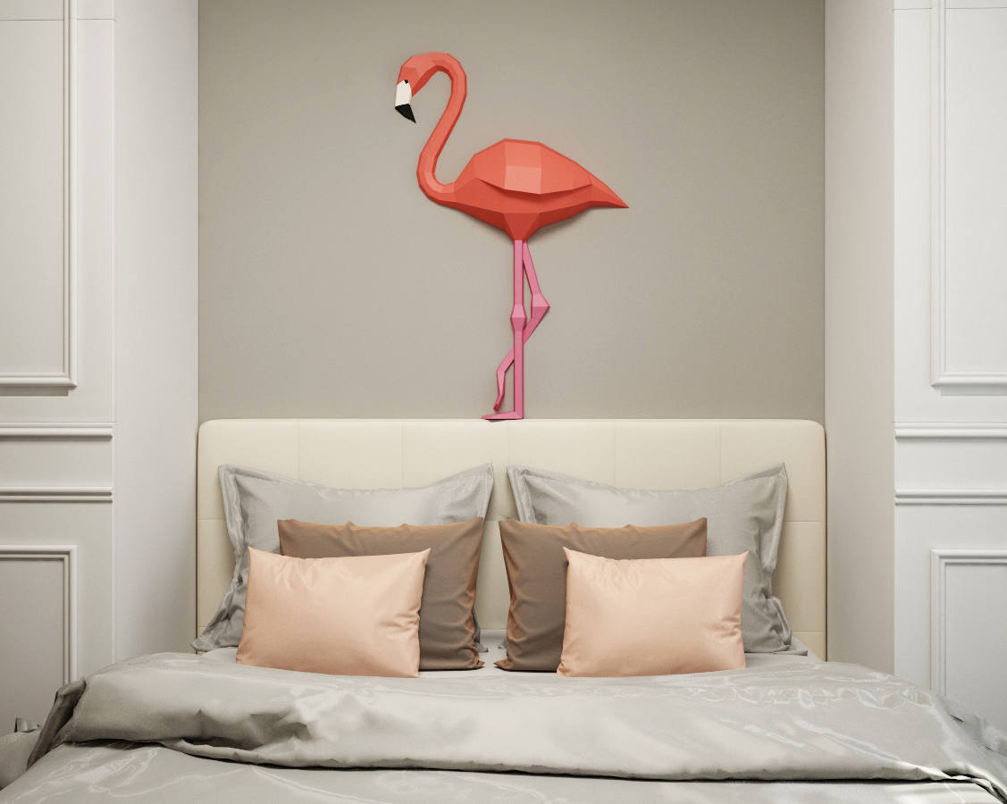 Flamingo on Wall