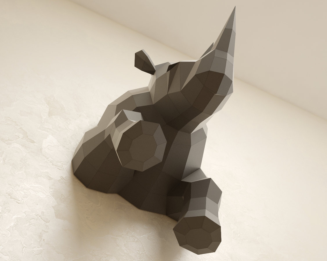 Rhino on a Wall